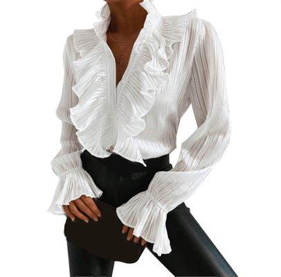 Alexis button up long sleeve shirt Verso White S 