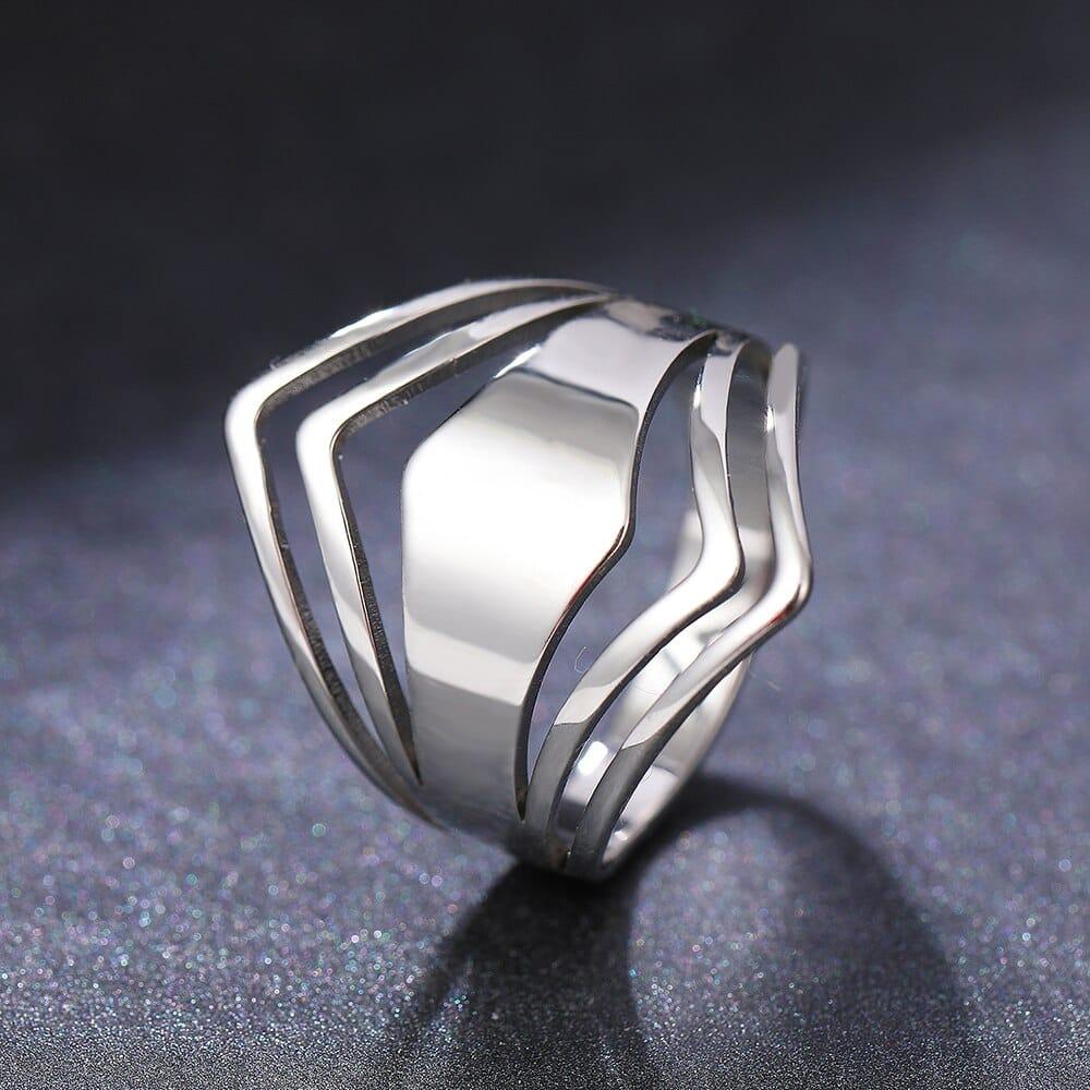 Amalia stainless steel ring - VERSO QUALITY MATERIALS