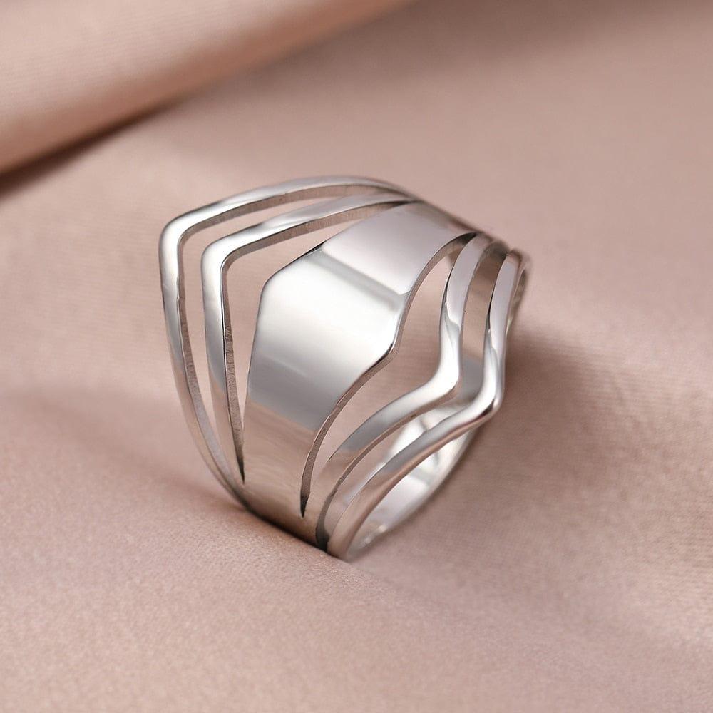 Amalia stainless steel ring - VERSO QUALITY MATERIALS