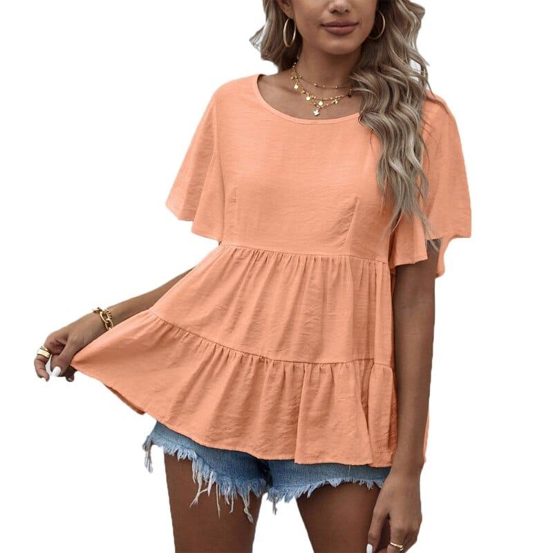 Amora top dress shirt Verso Orange S 