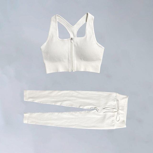 Annabella long leegings & bra set Verso White M 