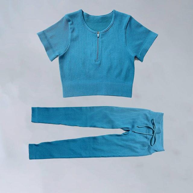 Annabella long leggings & shirt set Verso Blue S 