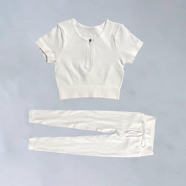 Annabella long leggings & shirt set Verso White S 