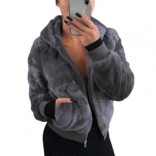 Britney Fur jacket Verso Dark Gray XL 