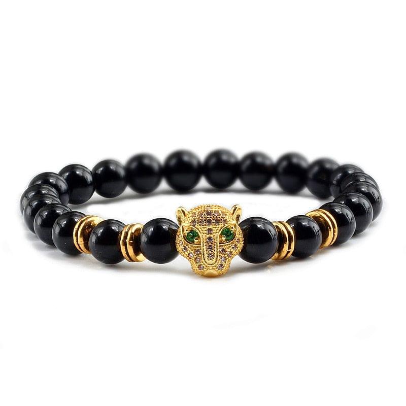 Bruce stones bracelet Verso Black light - gold - 2 