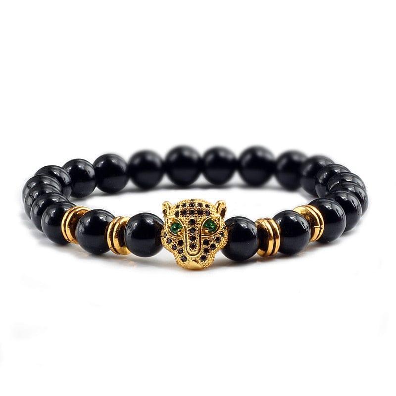 Bruce stones bracelet Verso Black light - gold - 4 