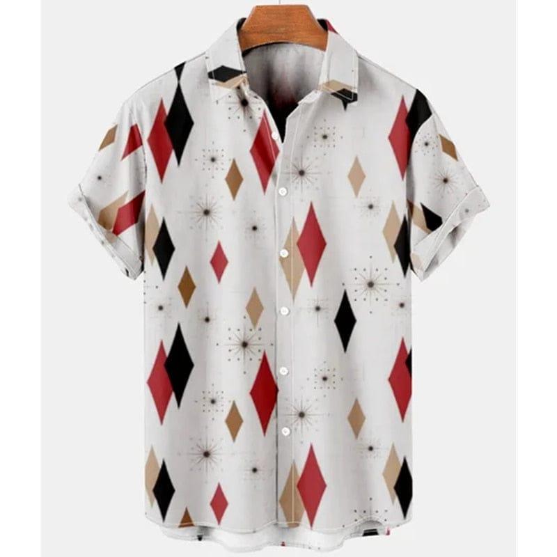 Charlie button up shirt (Plus sizes) Verso White & Red XS 