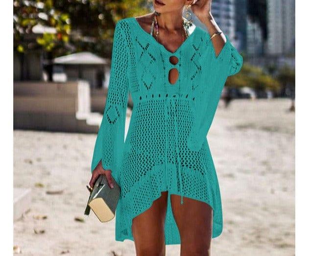 Daisy cover up beachwear Verso Turquoise One Size 