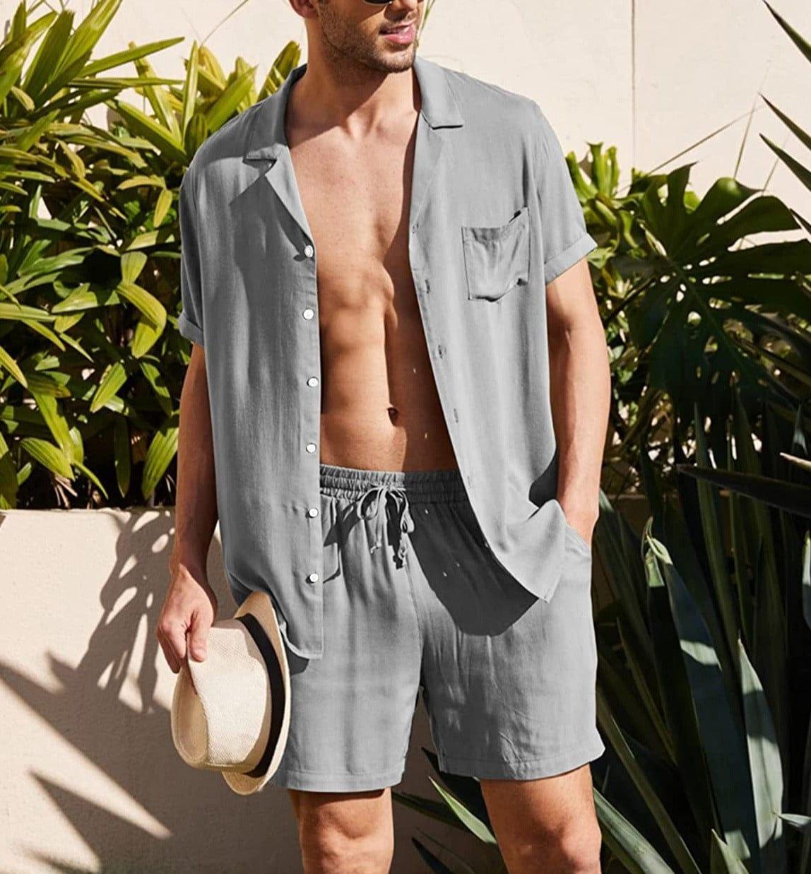 Dominic button up set Verso Gray M 