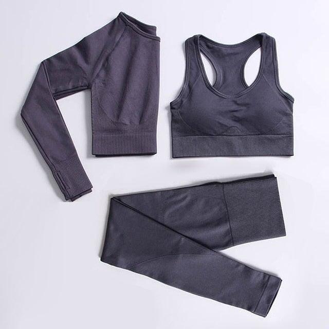Dona Gym & Running Sportswear Verso 3pcs-Gray M 