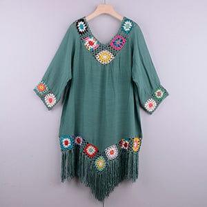 Emily cover-up beachwear shirt versoqualitymaterials Lake green One Size 