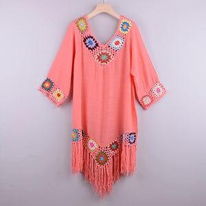Emily cover-up beachwear shirt versoqualitymaterials Watermelon red One Size 