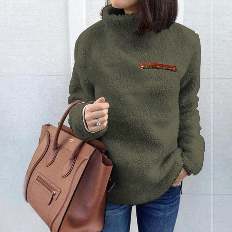 Evelynn turtleneck sweatshirt (Plus sizes) - VERSO QUALITY MATERIALS