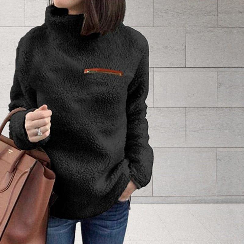 Evelynn turtleneck sweatshirt (Plus sizes) - VERSO QUALITY MATERIALS