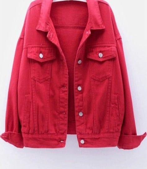 Felicity jeans jacket versoqualitymaterials Red S 