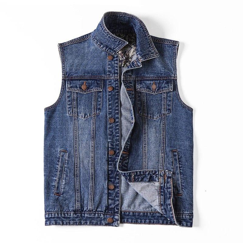 Grayson denim vest (Plus sizes) - VERSO QUALITY MATERIALS