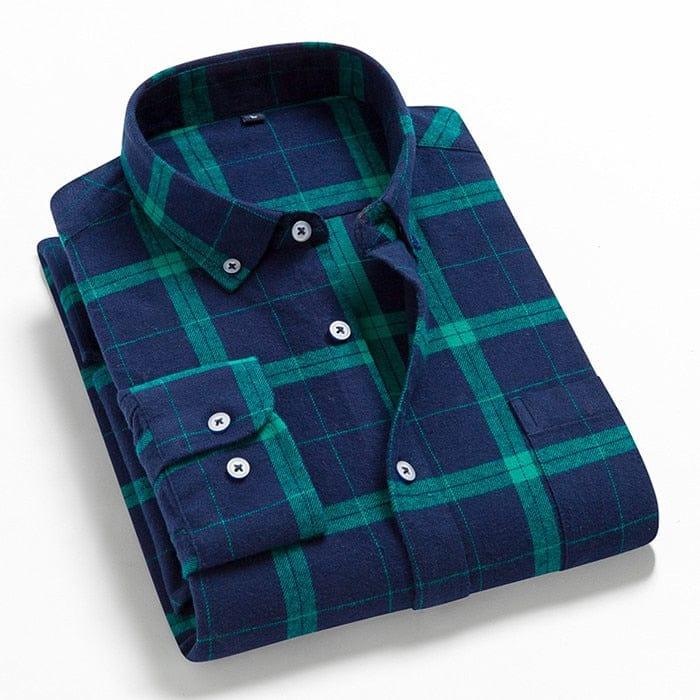 Henry long sleeve plaid shirt (Plus sizes) - VERSO QUALITY MATERIALS