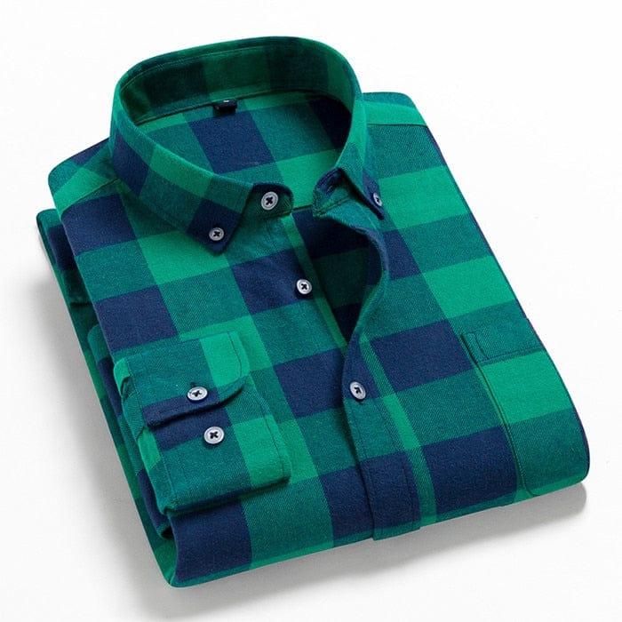 Henry long sleeve plaid shirt (Plus sizes) - VERSO QUALITY MATERIALS