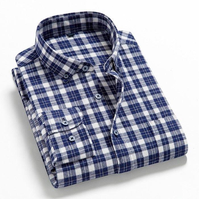 Henry long sleeve plaid shirt (Plus sizes) - VERSO QUALITY MATERIALS