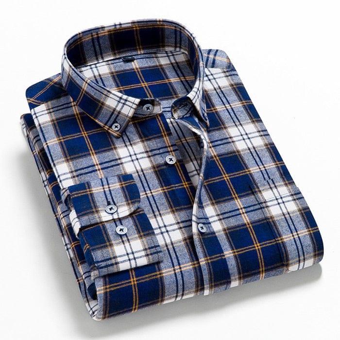 Henry long sleeve plaid shirt (Plus sizes) - VERSO QUALITY MATERIALS