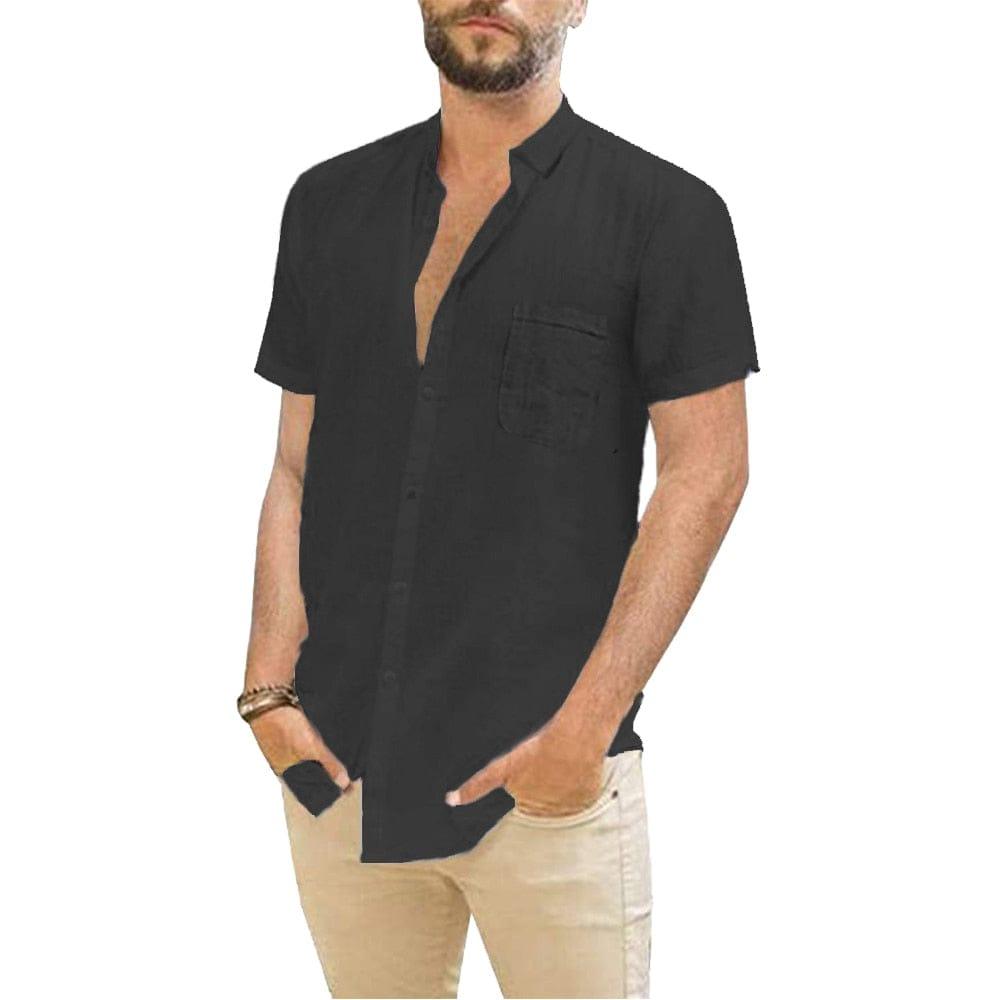 Ian button up T-shirt Verso Black S 