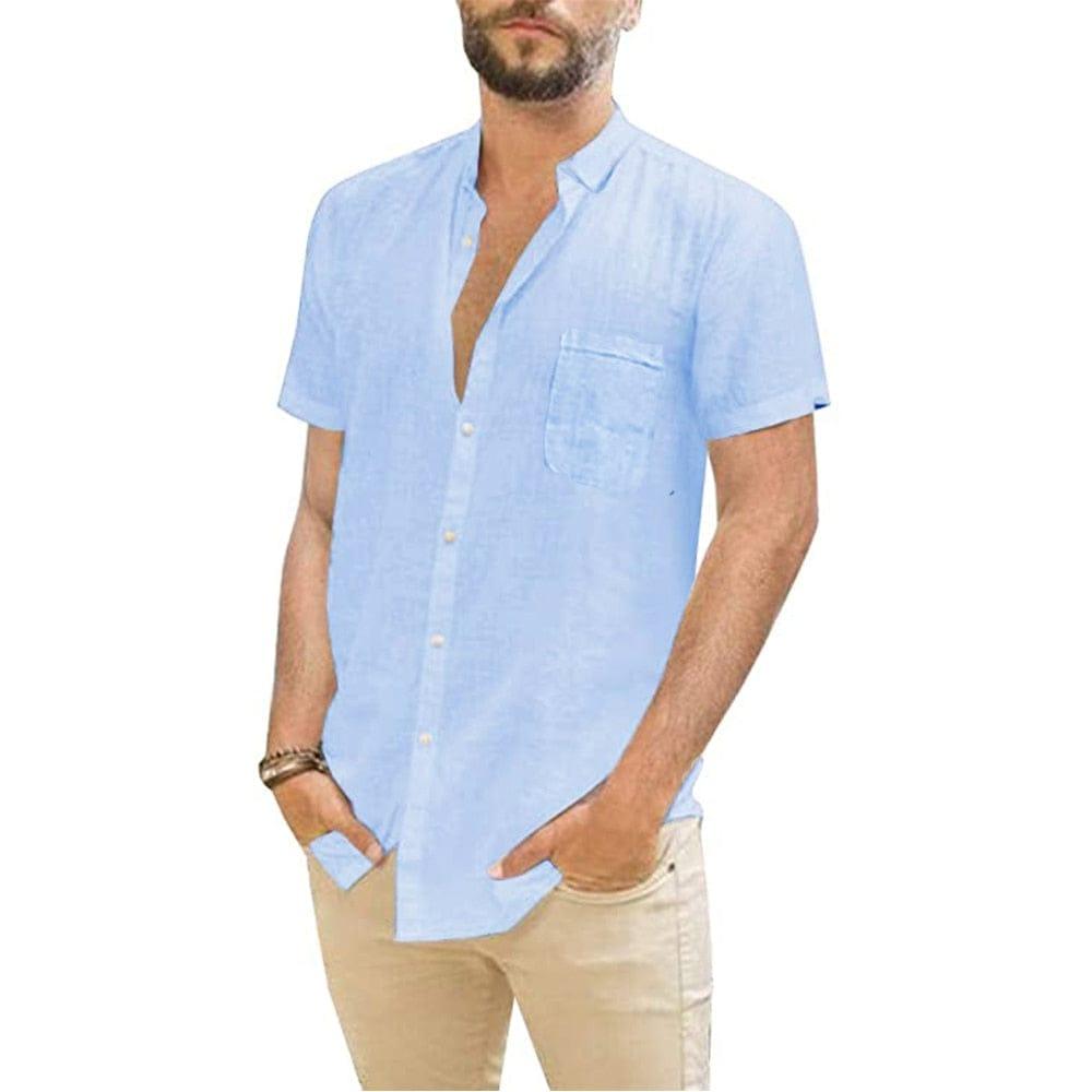 Ian button up T-shirt Verso Blue S 