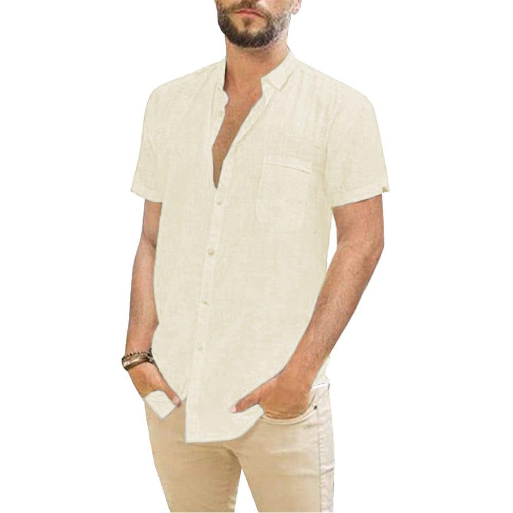 Ian button up T-shirt Verso Creame S 