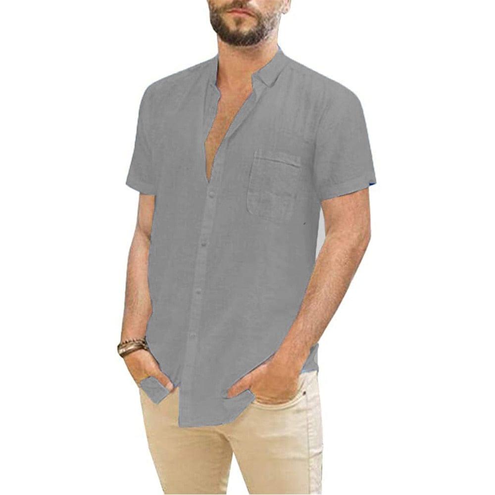 Ian button up T-shirt Verso Gray S 