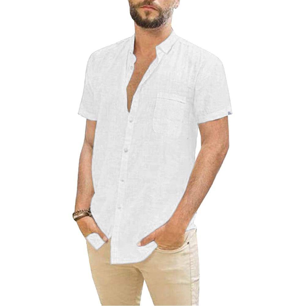 Ian button up T-shirt Verso White S 