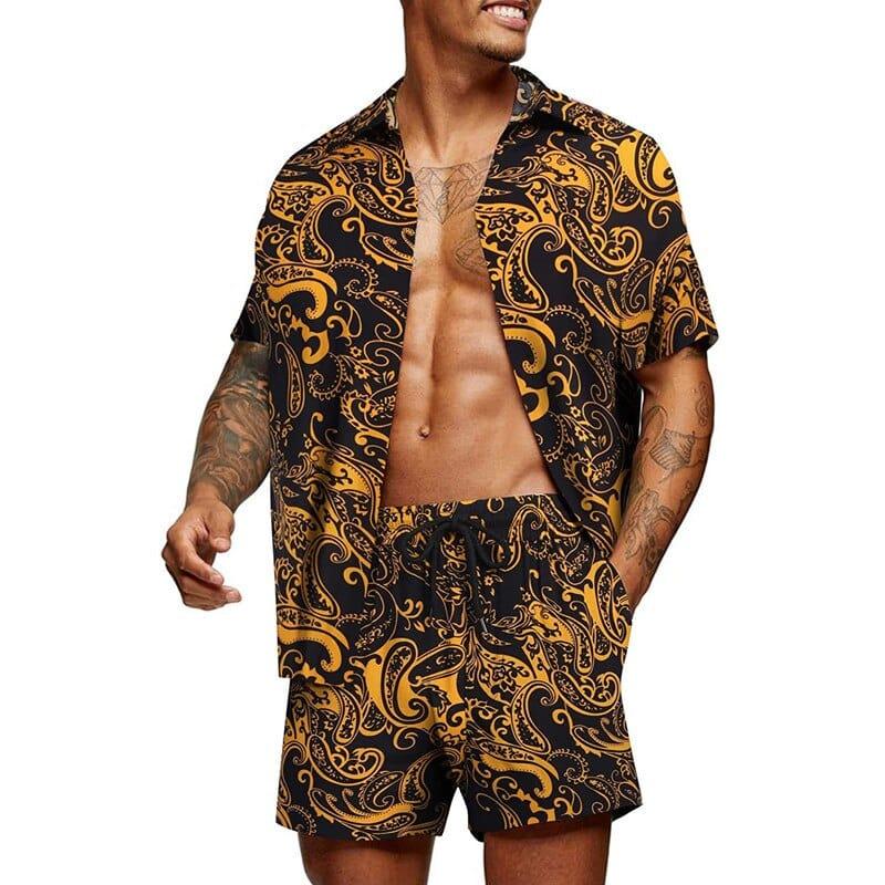 Jace button up set Verso Black & Gold S 