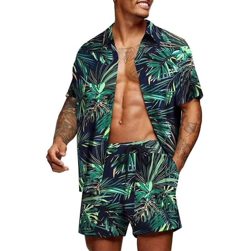 Jace button up set Verso Tropical green S 