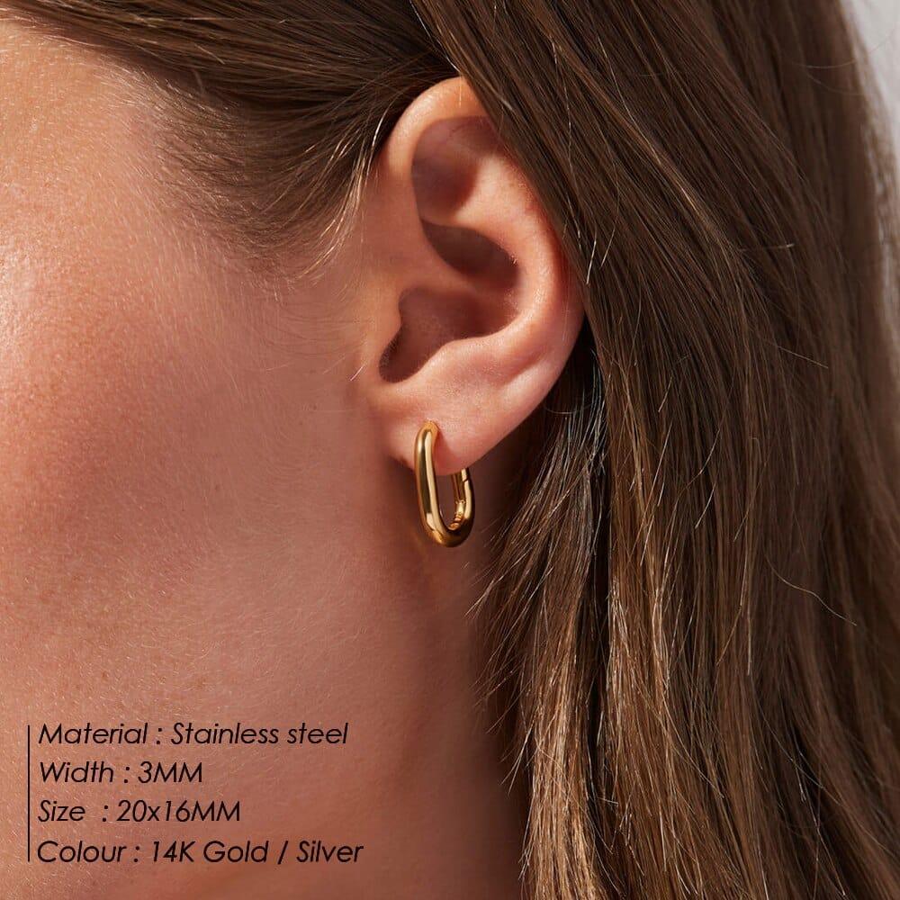 Jenna stainless steel earrings - VERSO QUALITY MATERIALS