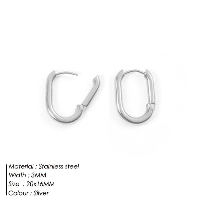 Jenna stainless steel earrings - VERSO QUALITY MATERIALS