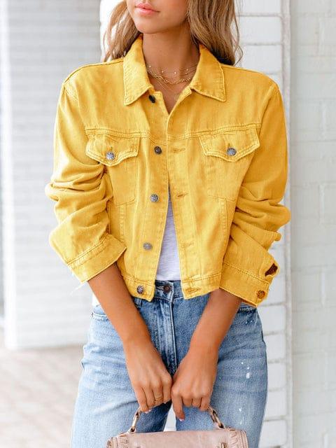 Joy denim jacket VERSO QUALITY MATERIALS Yellow 3XL 