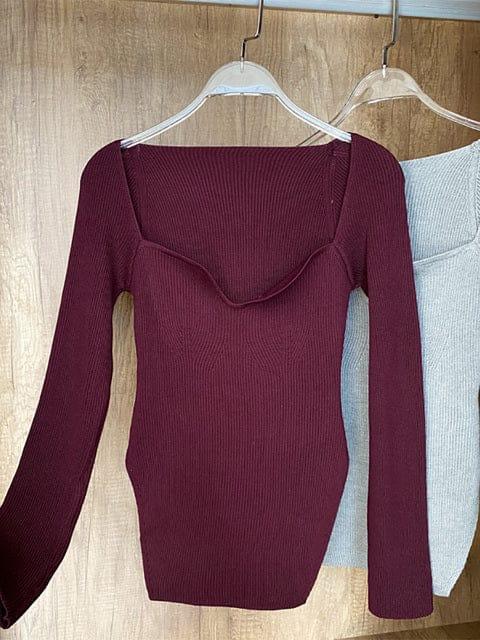 Juliet long sleeve shirt VERSO QUALITY MATERIALS Burgundy One Size 