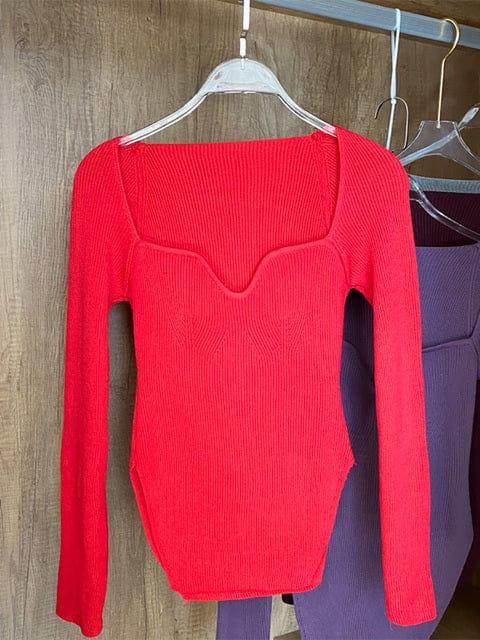 Juliet long sleeve shirt VERSO QUALITY MATERIALS Red One Size 