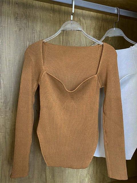 Juliet long sleeve shirt VERSO QUALITY MATERIALS Sand Brown One Size 