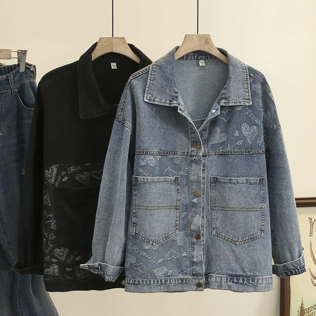 Katie denim jacket (Plus sizes) - VERSO QUALITY MATERIALS