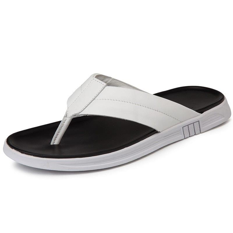 Kayden leather flip flop - VERSO QUALITY MATERIALS