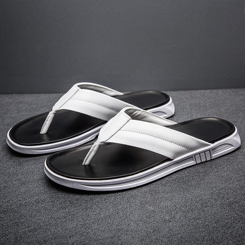 Kayden leather flip flop - VERSO QUALITY MATERIALS