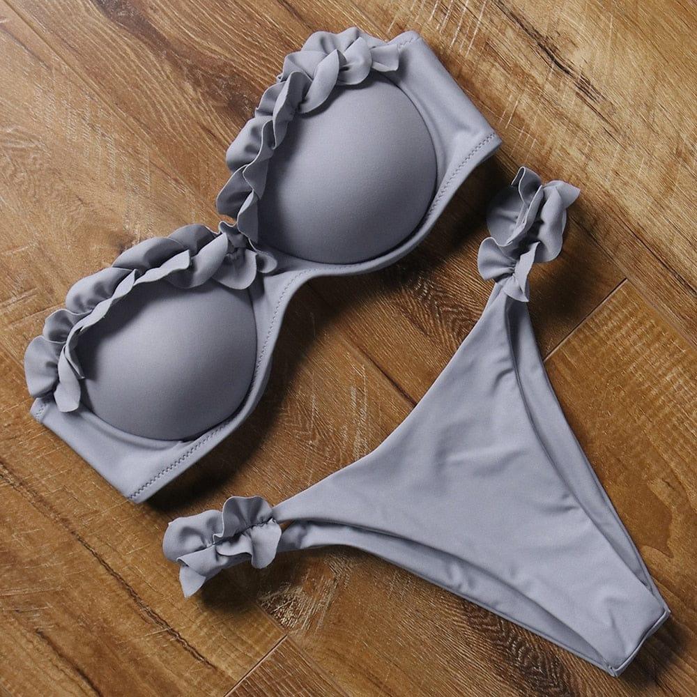 Kylie bikini swimsuit Verso Grey S 