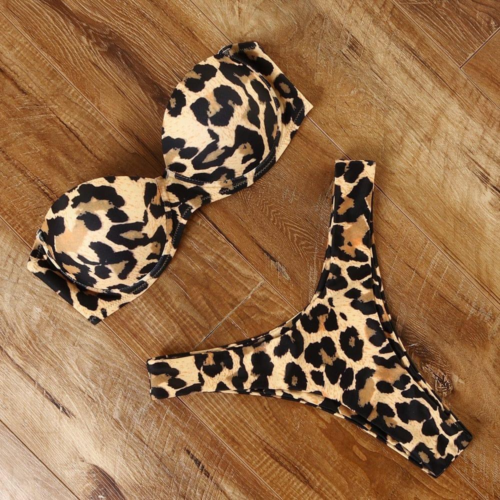 Kylie bikini swimsuit Verso Leopard S 