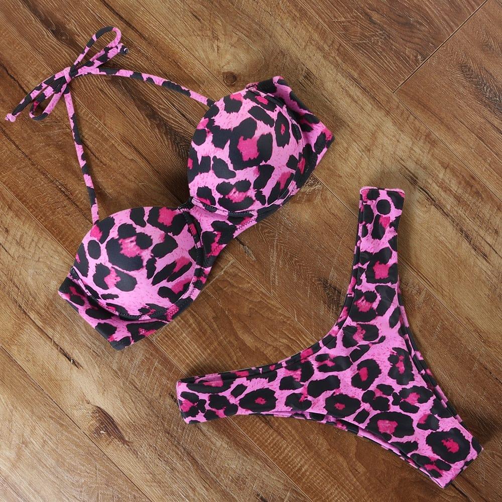 Kylie bikini swimsuit Verso Purple leopard S 