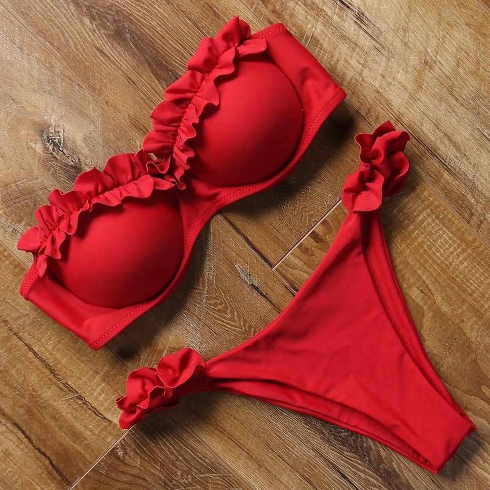 Kylie bikini swimsuit Verso Red S 