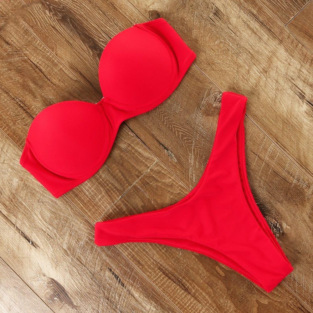 Kylie bikini swimsuit Verso Red S 