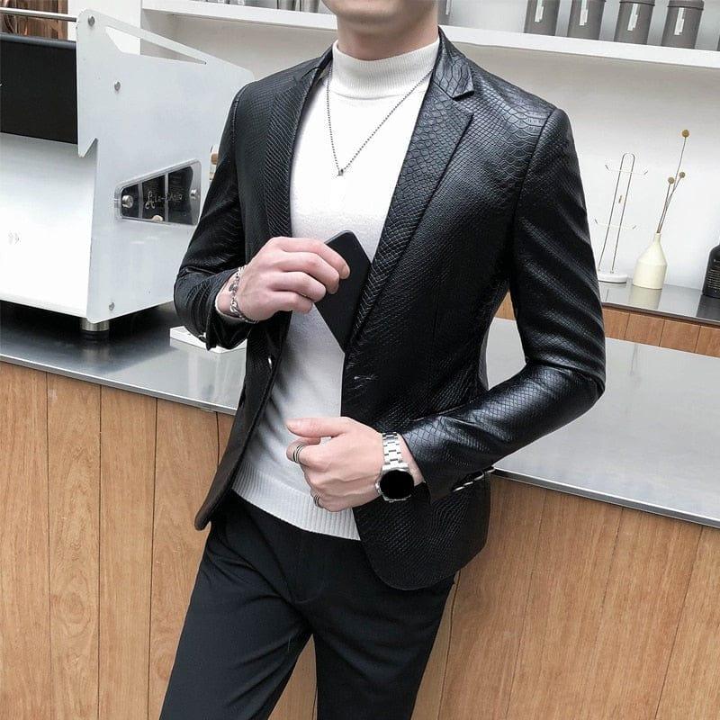 Leather blazer - VERSO QUALITY MATERIALS