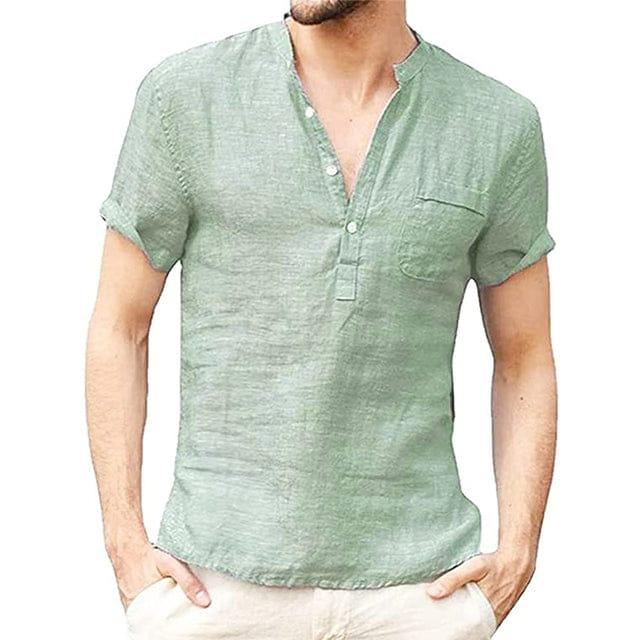 Leo button up shirt (Plus sizes) Verso Green 4XL 