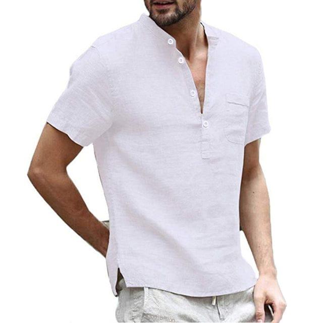 Leo button up shirt (Plus sizes) Verso White 4XL 