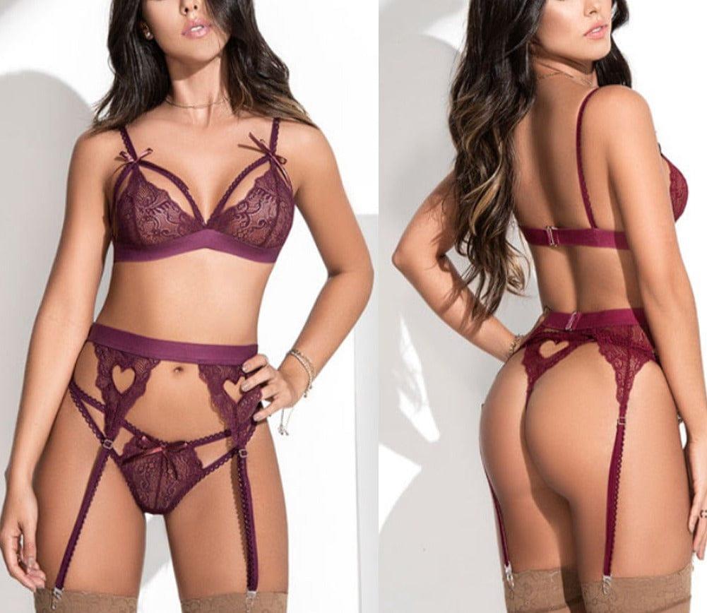 Madeline 3 pieces lingerie set - VERSO QUALITY MATERIALS