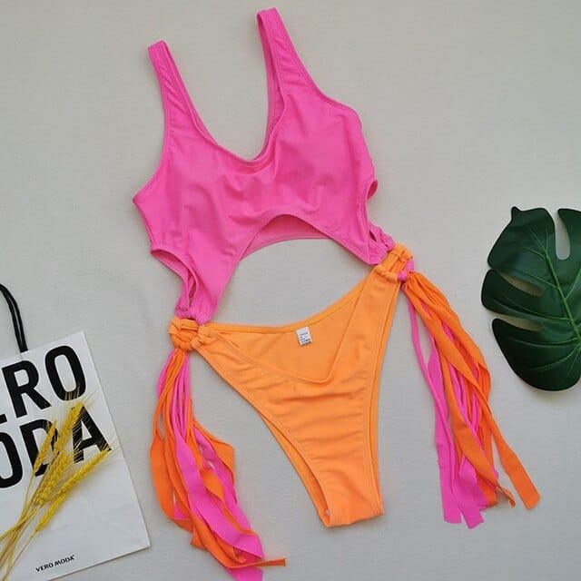 Madeline one piece swimsuit Verso Pink & Orange S 